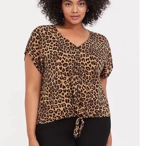 Dolman sleeve button front blouse